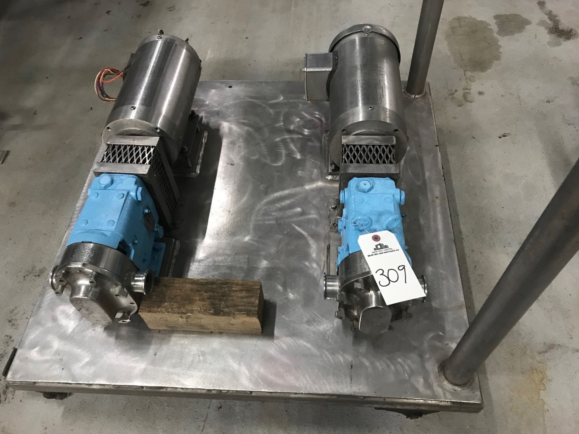 (2) Waukesha 018 PD Pump with Stainless Steel Cart