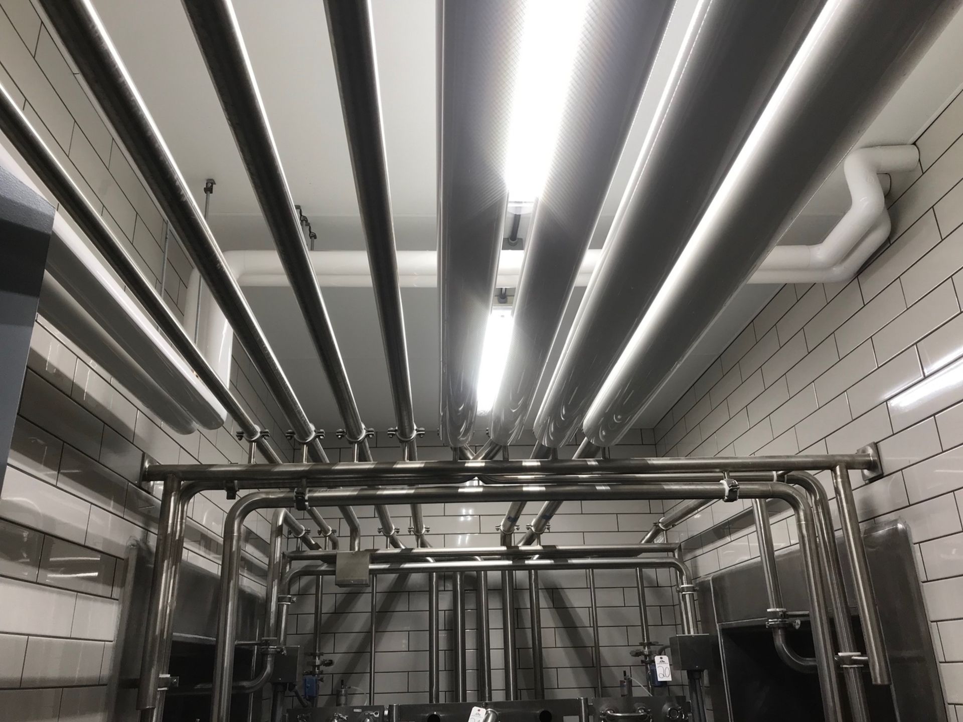 All Stainless Steel Pipe in Silo Alcove Area, Approximately 120 feet, 1.5", 2", 2.5"