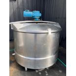 Cherry Burrell Model SP, 500 Gallon Stainless Steel Single Shell Mix Tank, Bridge and Cover Top,