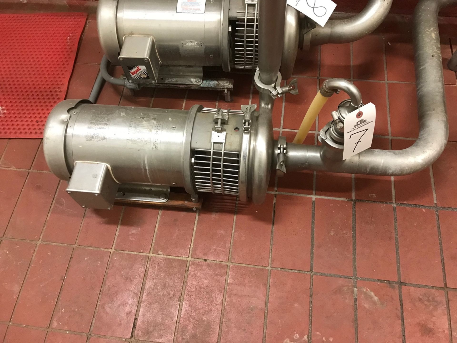 Stainless Steel Centrifugal Pump with Stainless Steel Motor, 3 HP, 3" inlet, 1.5" outlet - Image 2 of 3