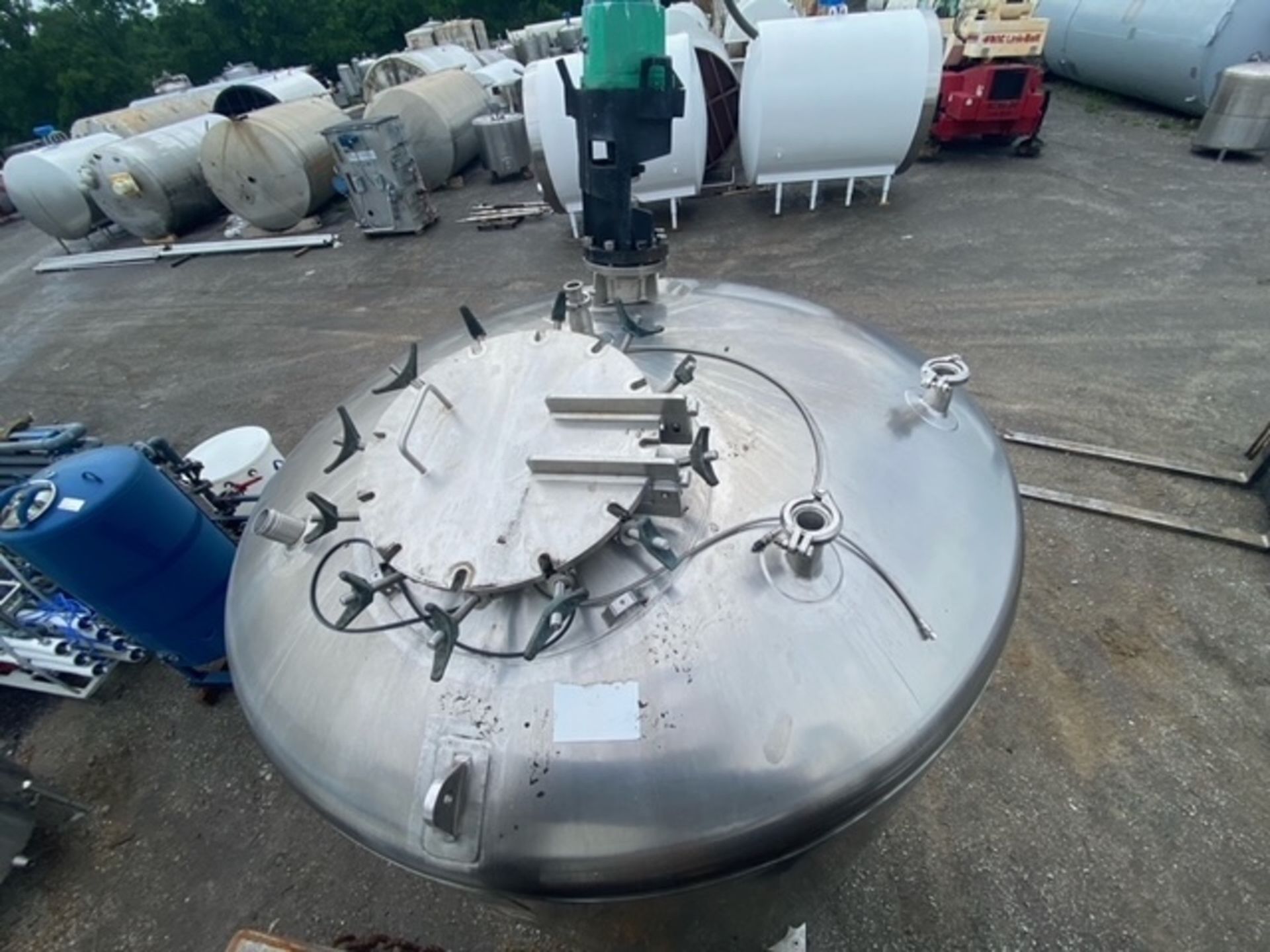 Precision Stainless Model V6575 N, 2000 Gallon, Jacketed Aseptic Surge Tank, Serial # 20017, Dome - Image 2 of 4