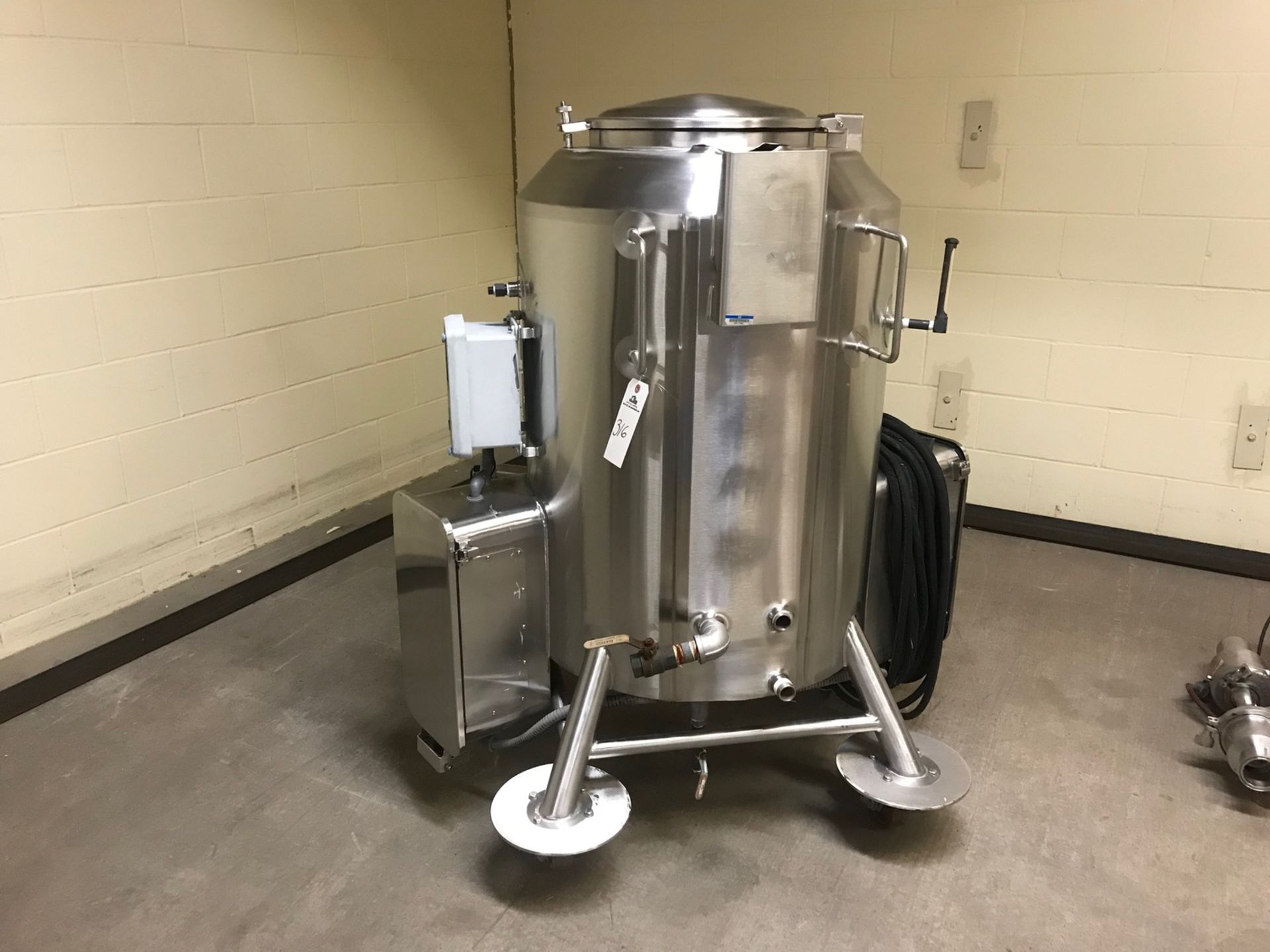 Cherry Burrelll Model PVDW, 40 Gallon, Stainless Steel Jacketed Pressure Wall Processor, Electric