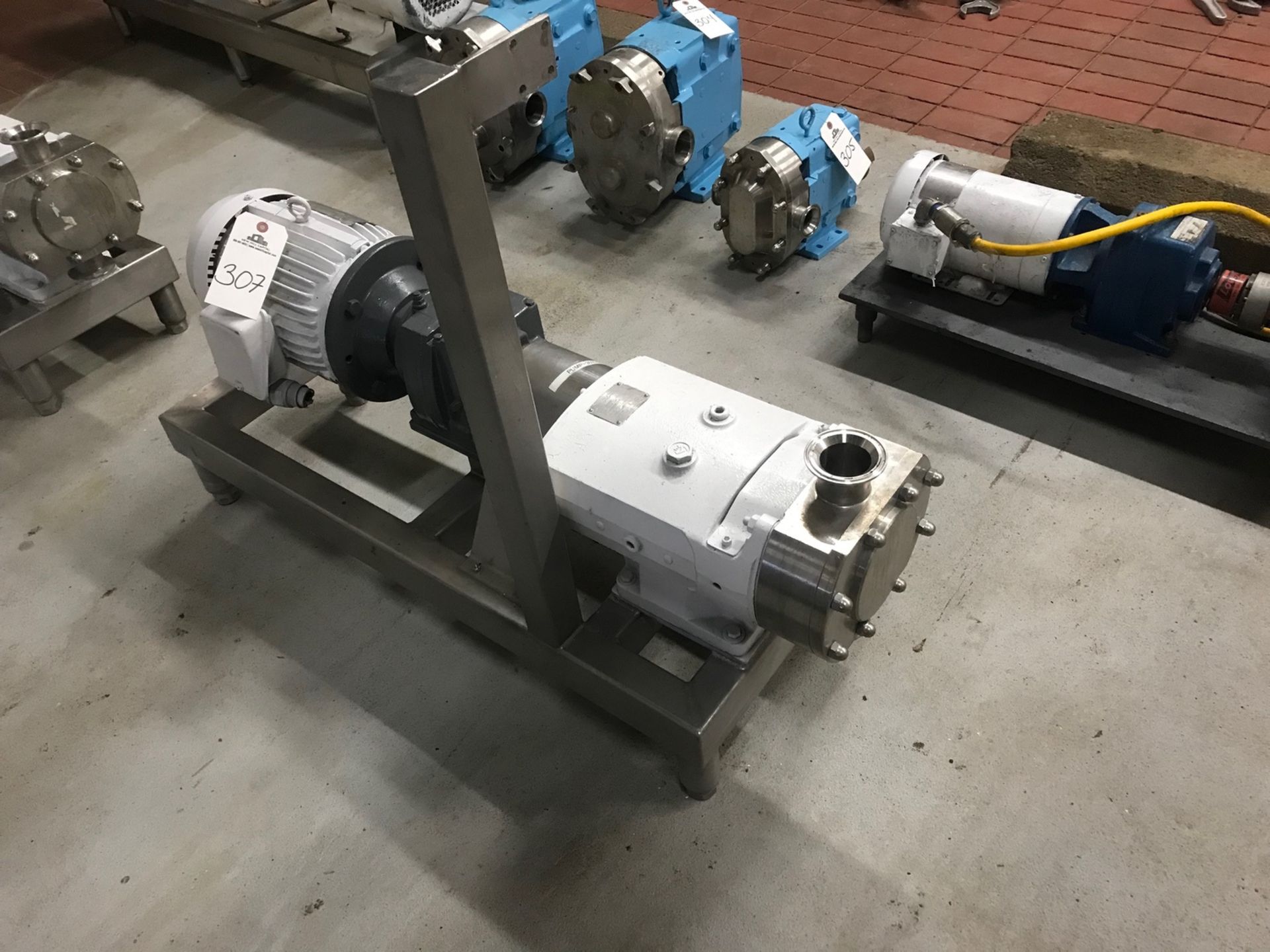 Alfa Laval SRu3/038/HD, PD Pump, 5HP, 2.5" Connections, Stainless Steel Stand