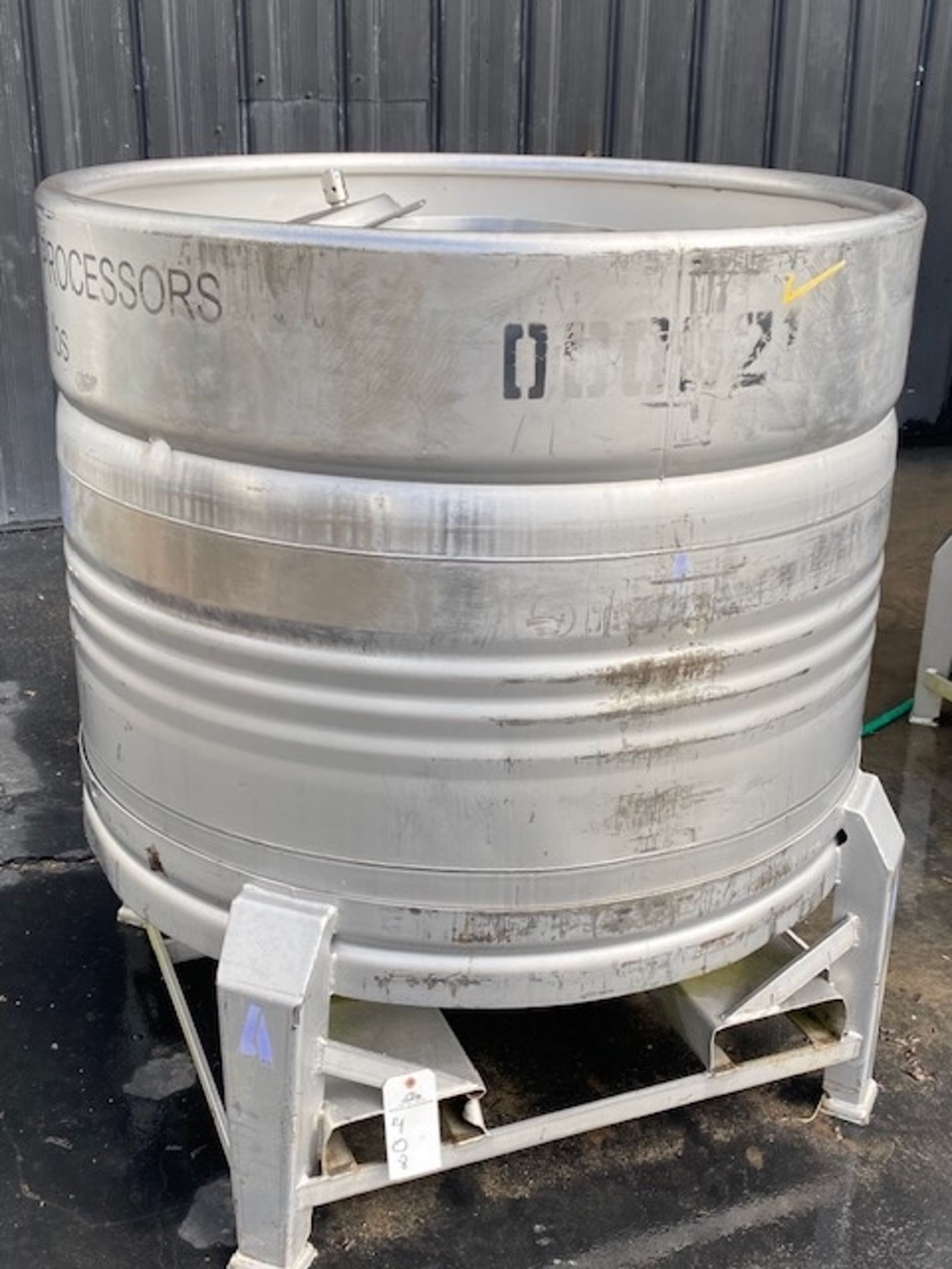 Upon AG Container Systems, 200 Gallon Stainless Steel Dome Top, Cone Bottom Single Shell Pressure - Bild 3 aus 4