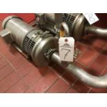 Stainless Steel Centrifugal Pump with Stainless Steel Motor, 3 HP, 3" inlet, 1.5" outlet