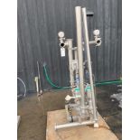 CIP Return Skid, Consisting of (2) Sani-Matic 2.5" Angle-Line, Side Inlet Long Strainers, (2) Tri-