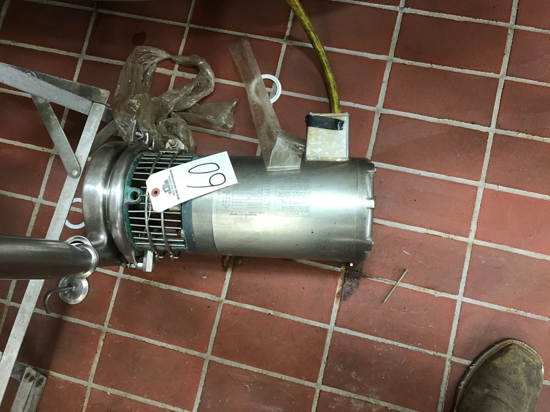 Stainless Steel Centrifugal Pump, 1HP, 2" inlet, 1.5" outlet