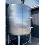 Precision Stainless Model V6575 N, 2000 Gallon, Jacketed Aseptic Surge Tank, Serial # 20017, Dome