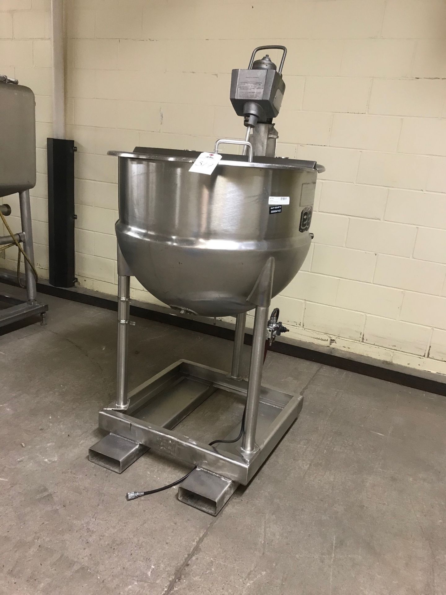 Lee Industries 50D, 316 Stainless Steel Steam Jacketed Kettle, 50 Gallon, S/N C2754A
