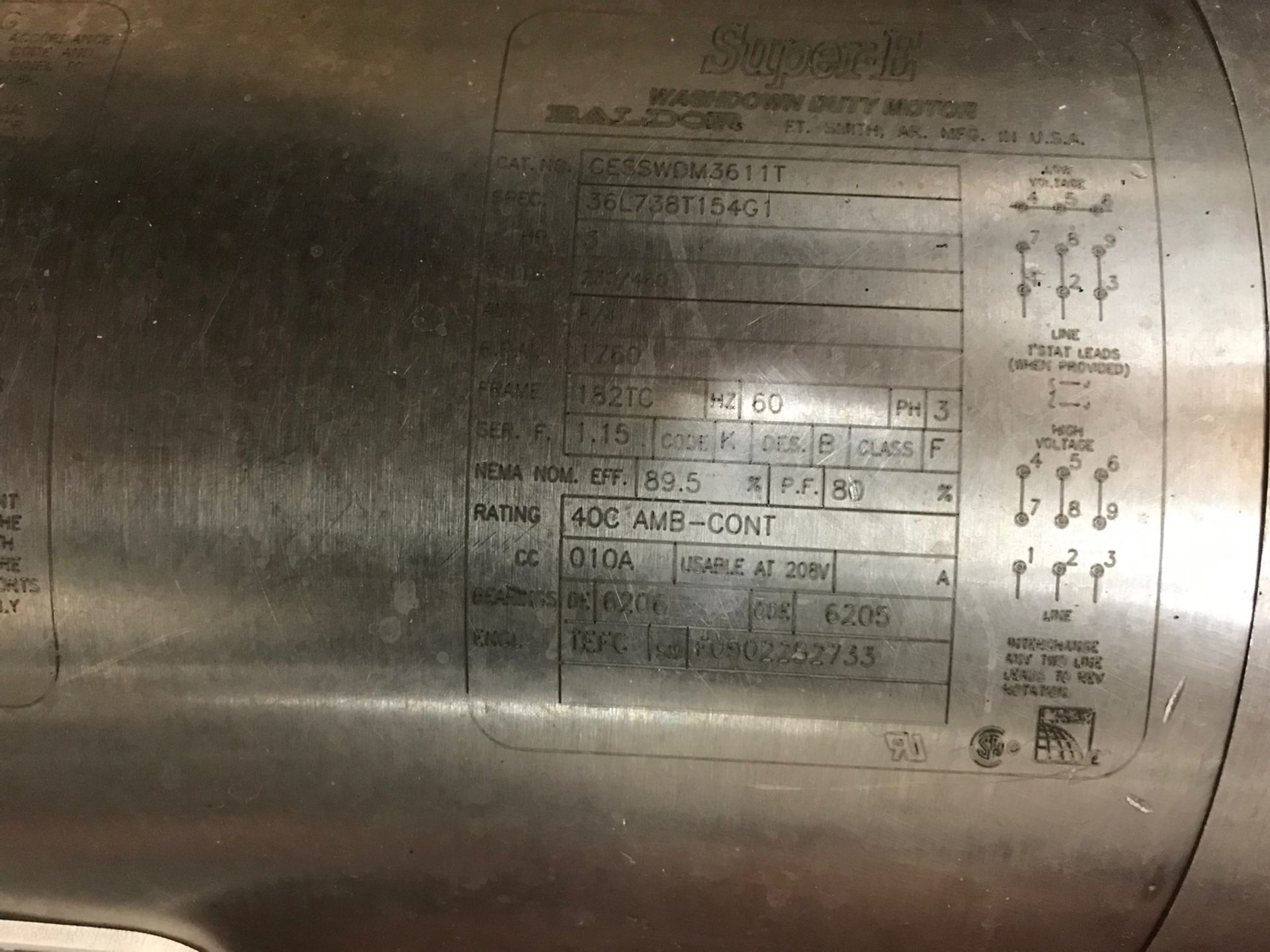 Stainless Steel Centrifugal Pump with Stainless Steel Motor, 2" inlet, 1.5" outlet - Image 3 of 3