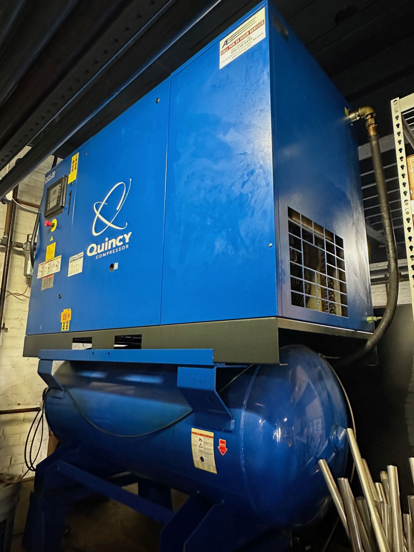 Quincy Air Compressor - Model QGS 20 D, S/N | Required Rigging and ...