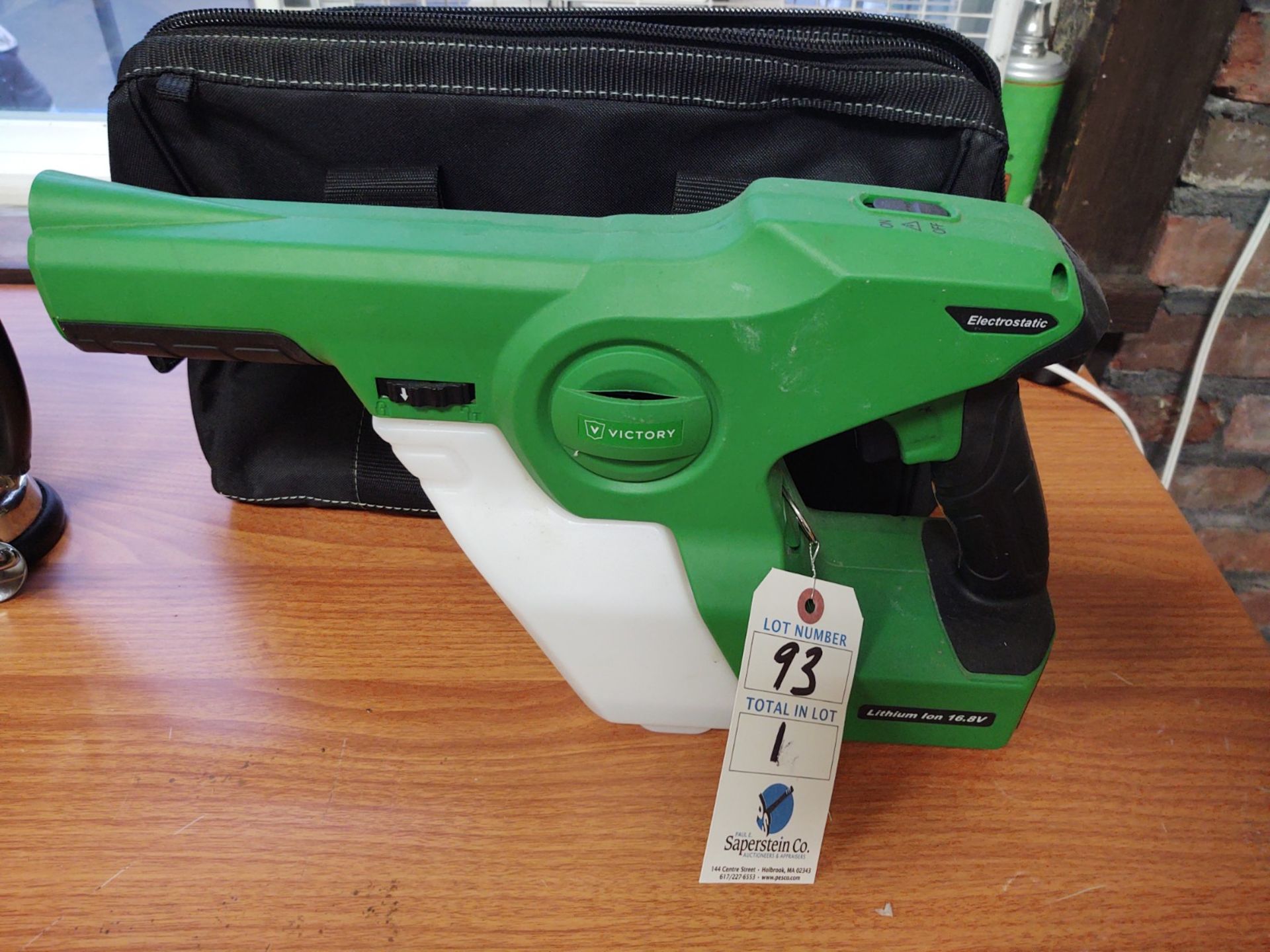 Victory Innovations Electro Static Sprayer Battery Powered, 16.8V w/Charger & Bag - Image 2 of 2