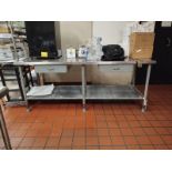 7' SS Top Table w/ Back Splash