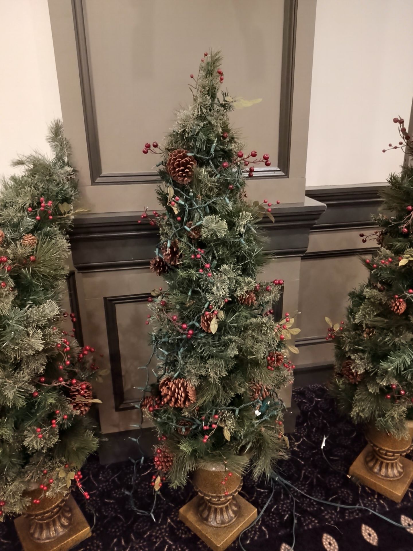 {LOT} (12) Potted Decorative Holiday Trees - Image 2 of 2