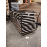 (13) 8' Wood Folding tables w/Cart (BEING SOLD BY THE PIECE - QTY x PRICE)