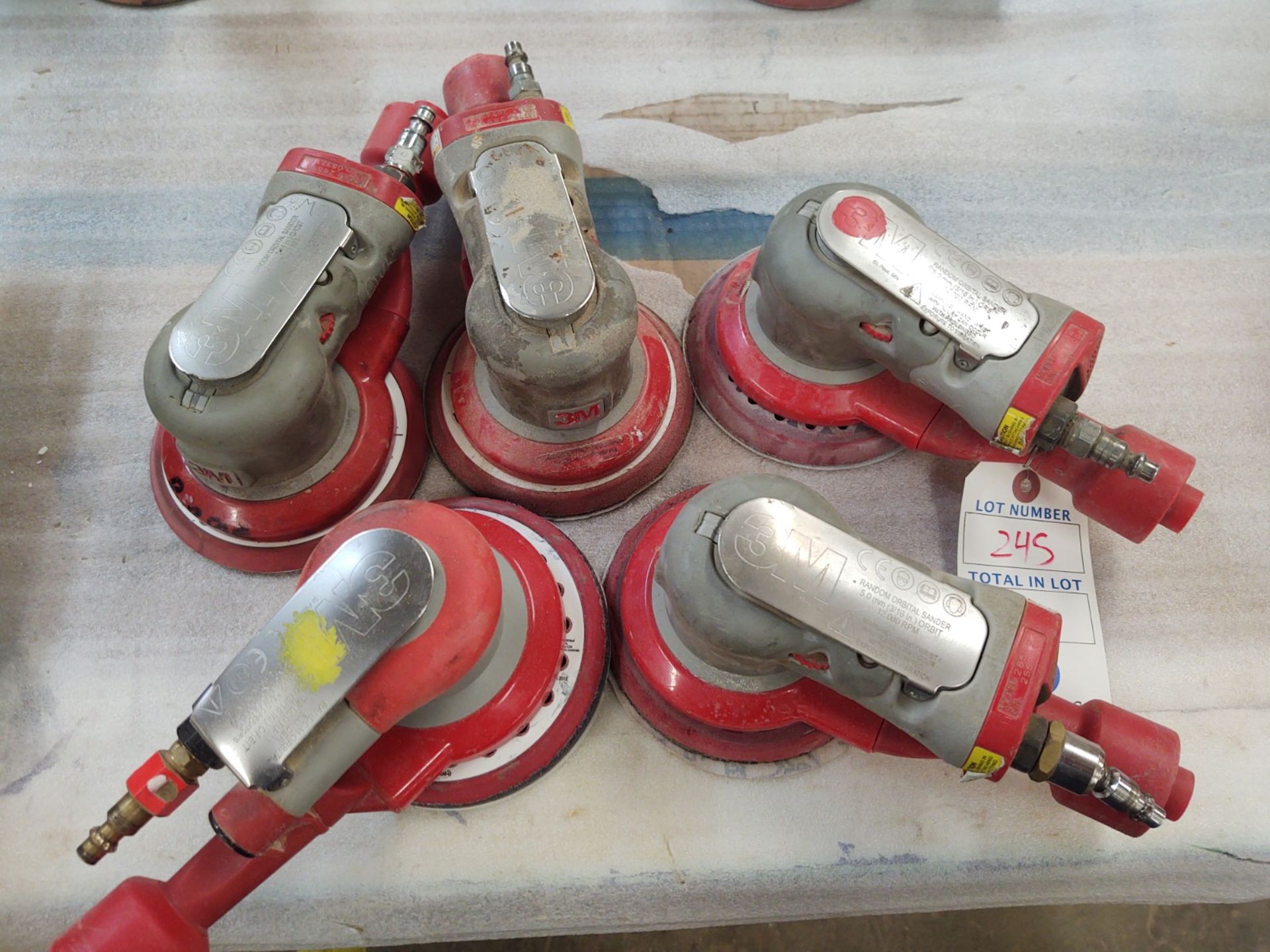 (5) 3M Pneumatic Disc Sanders