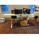 Wood Top Metal Leg L Shaped Ergonomic Desks