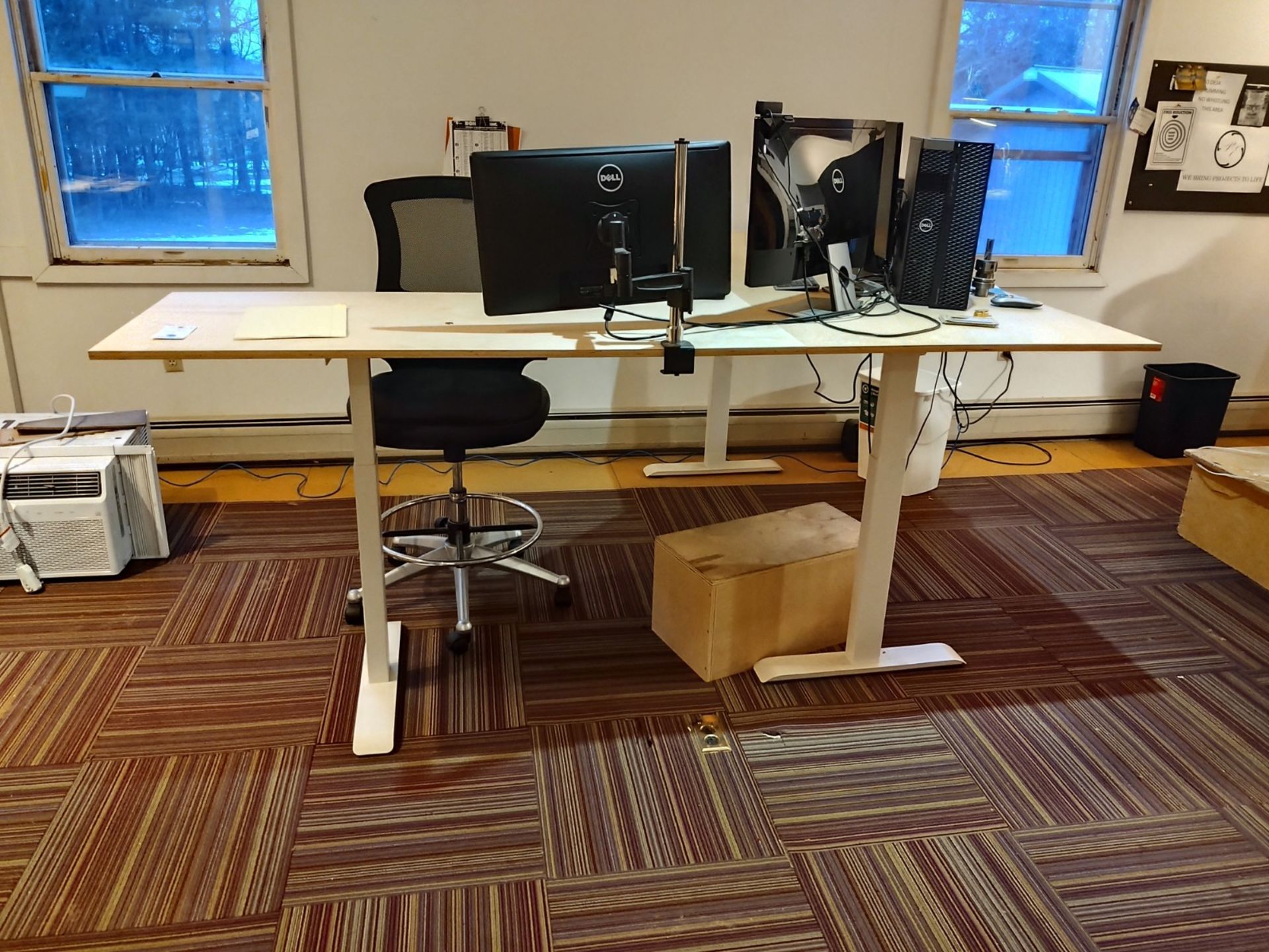 Wood Top Metal Leg L Shaped Ergonomic Desks