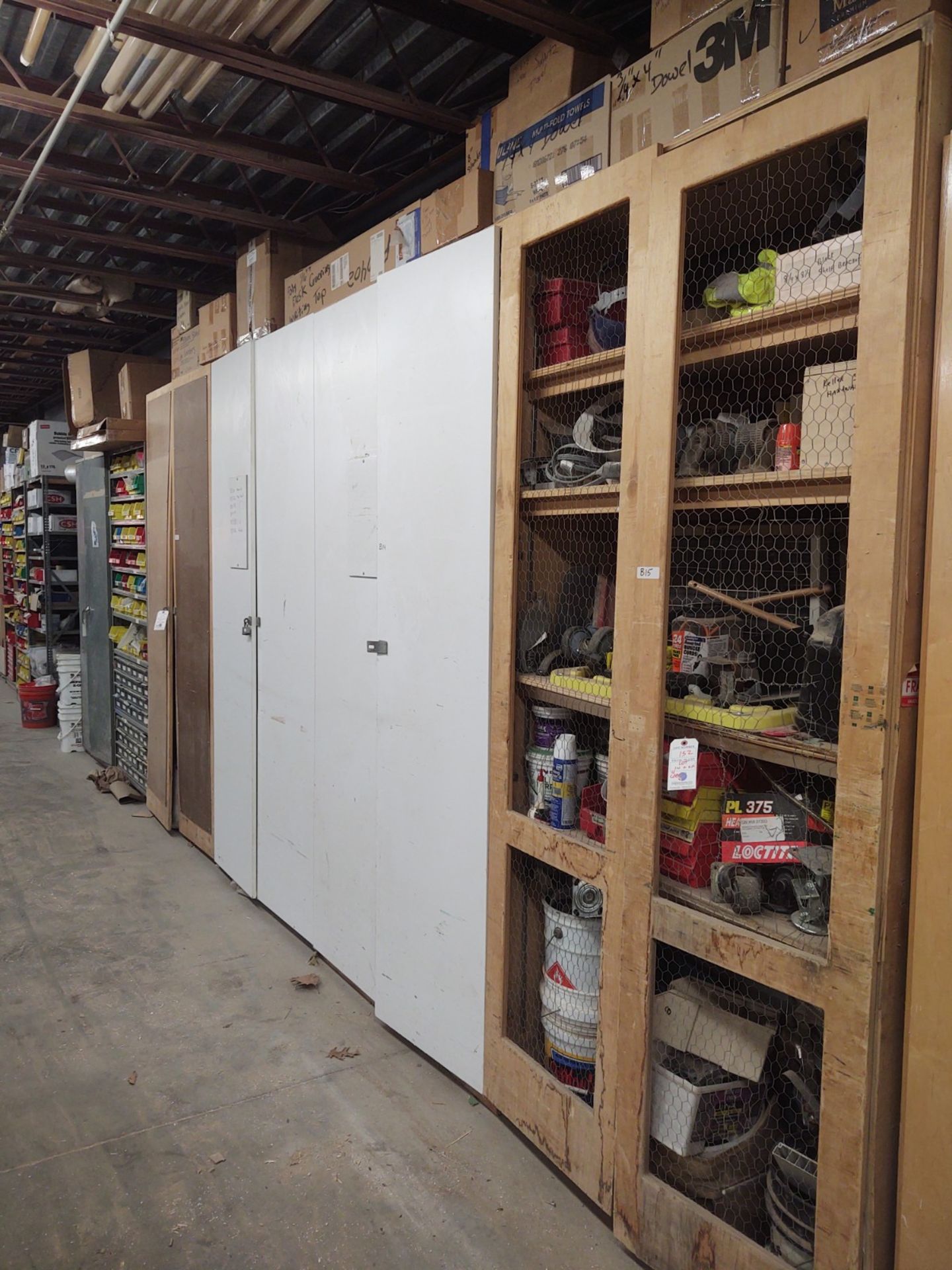 (Lot) In and On 4 Cabinets C/o Asst. Supplies (Inspection Urged)