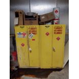 (2) Just Rite 55 Gallon 2 Door Flammable Storage Cabinet w/ Contents and One With Keys