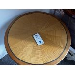 26" Round All Wood Inlay Table