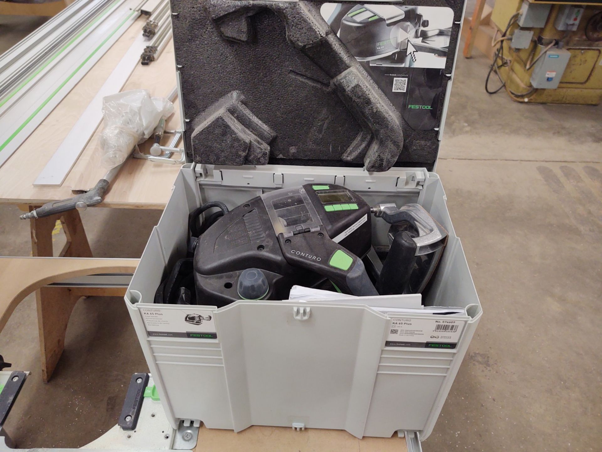 (LOT) Festool #KA65 Plus Edge Bander, #KB-KA Edge Trimmer, Asst. Accessories and Table - Image 2 of 6