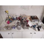 (Lot) Asst. Paint Spray Guns and Parts