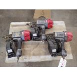 (3) Senko Pneumatic Coil Nailers