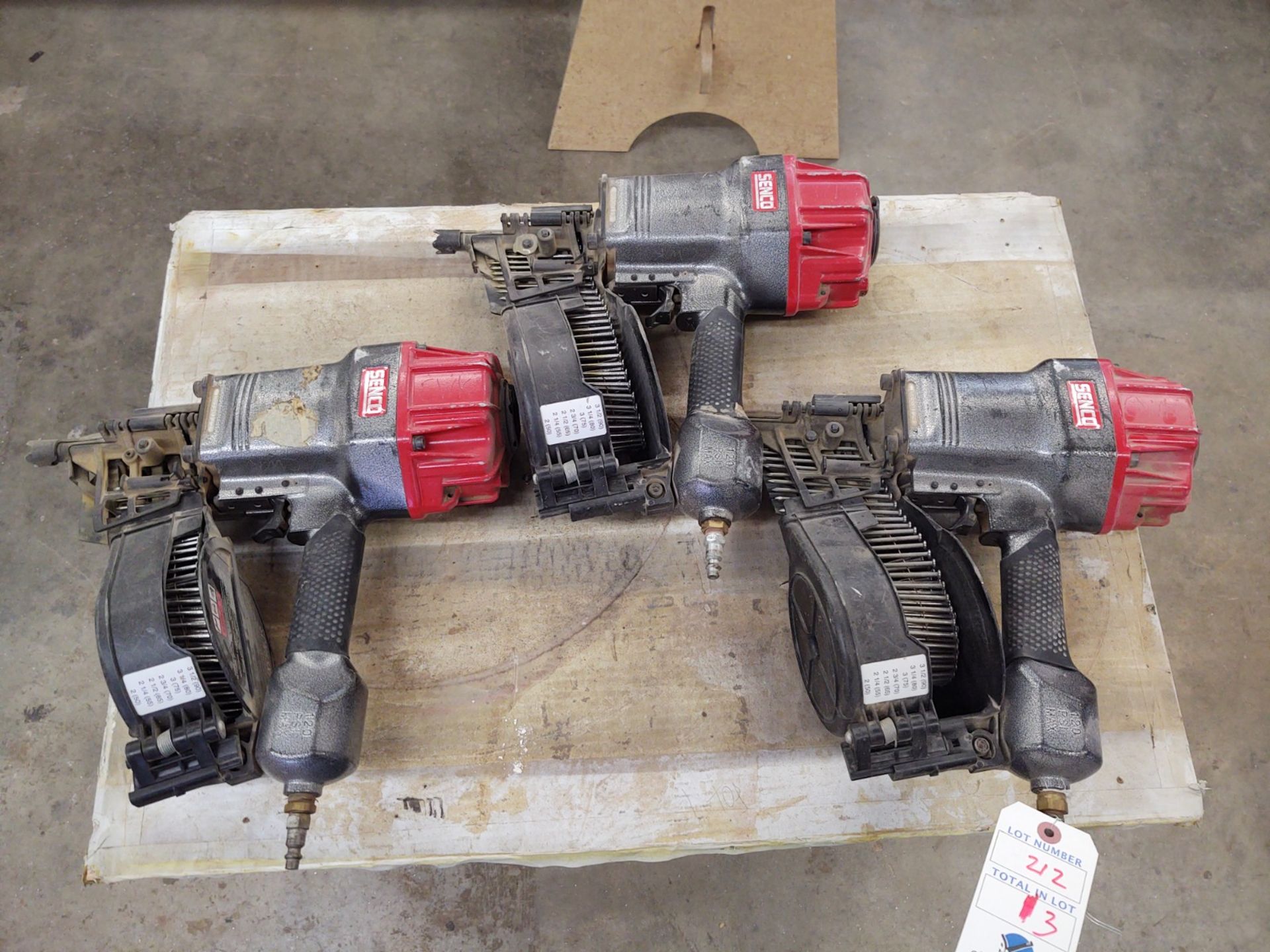 (3) Senko Pneumatic Coil Nailers