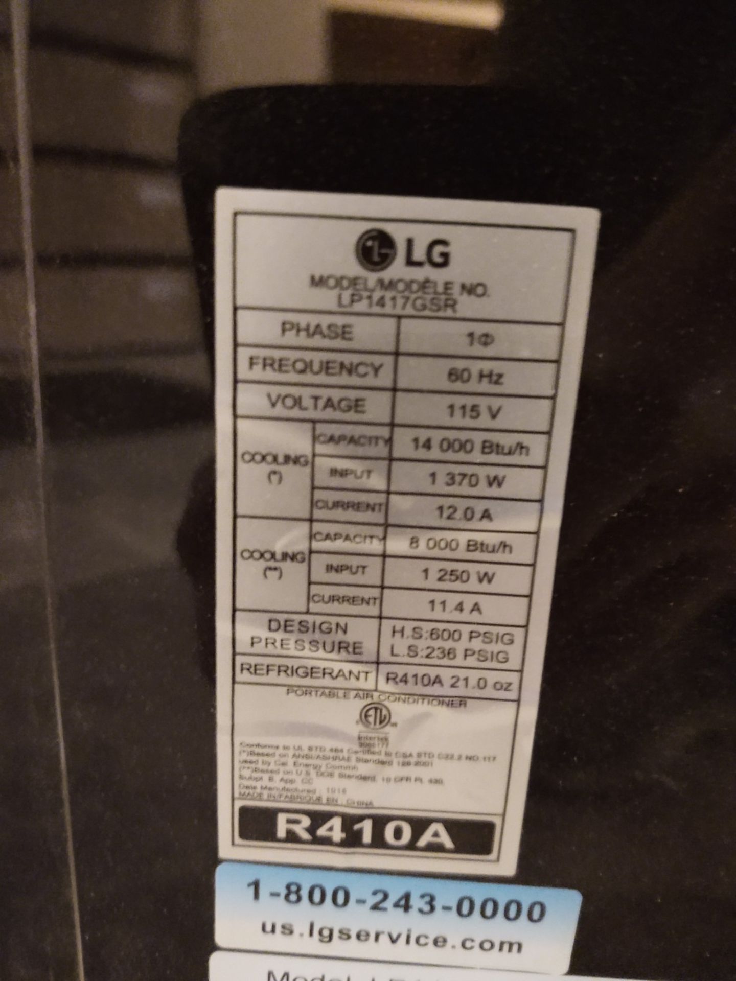 (2) Asst. GE and LG Portable Room A/C Floor Units - Image 3 of 4