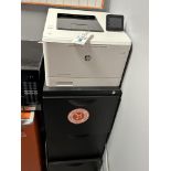 HP Laser Jet Pro #M452DW w/File Cabinet Containing Lots of Extra Toner (SEE PICS)