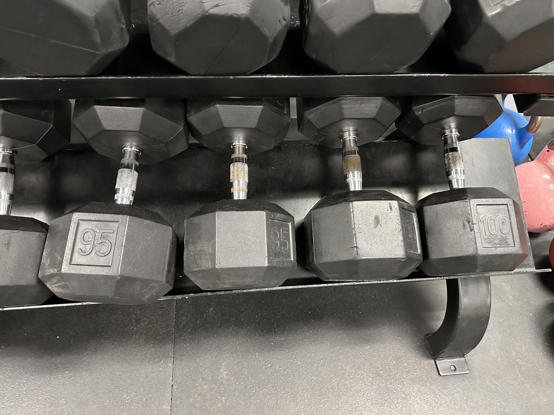 Full Set of Dumbbells Between 5 Lbs. - 100Lbs in 5 Lb. Increments (Excluding 50 Lb. And Adding Pairs - Image 3 of 4