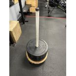 (9) 10lb. & (8) 5lb. Rubber Coated Weight Plates w/Portable Weight Cart