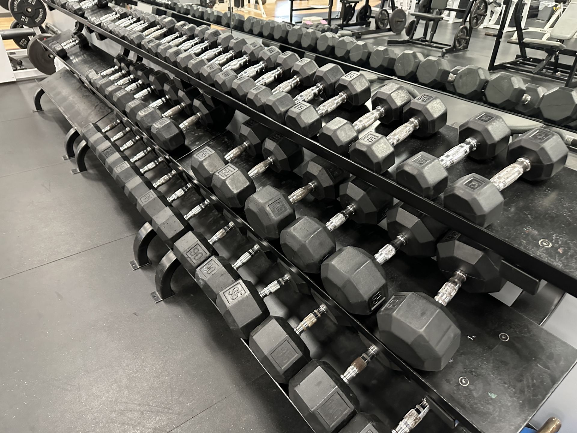 Full Set of Dumbbells Between 5 Lbs. - 100Lbs in 5 Lb. Increments (Excluding 50 Lb. And Adding Pairs - Image 2 of 4