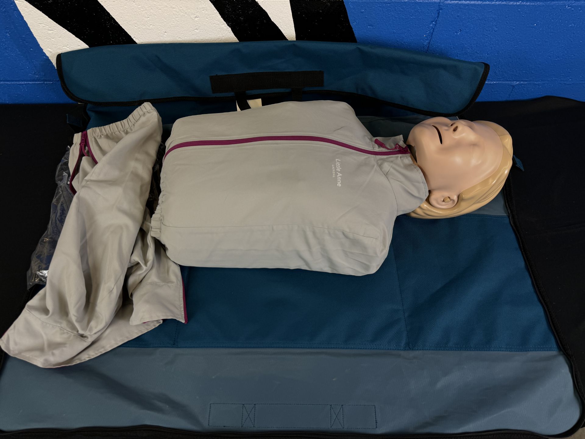 Laerdal AED Little Anne Crisis Torso Training Dummy w/ Carrying Case - Image 2 of 2