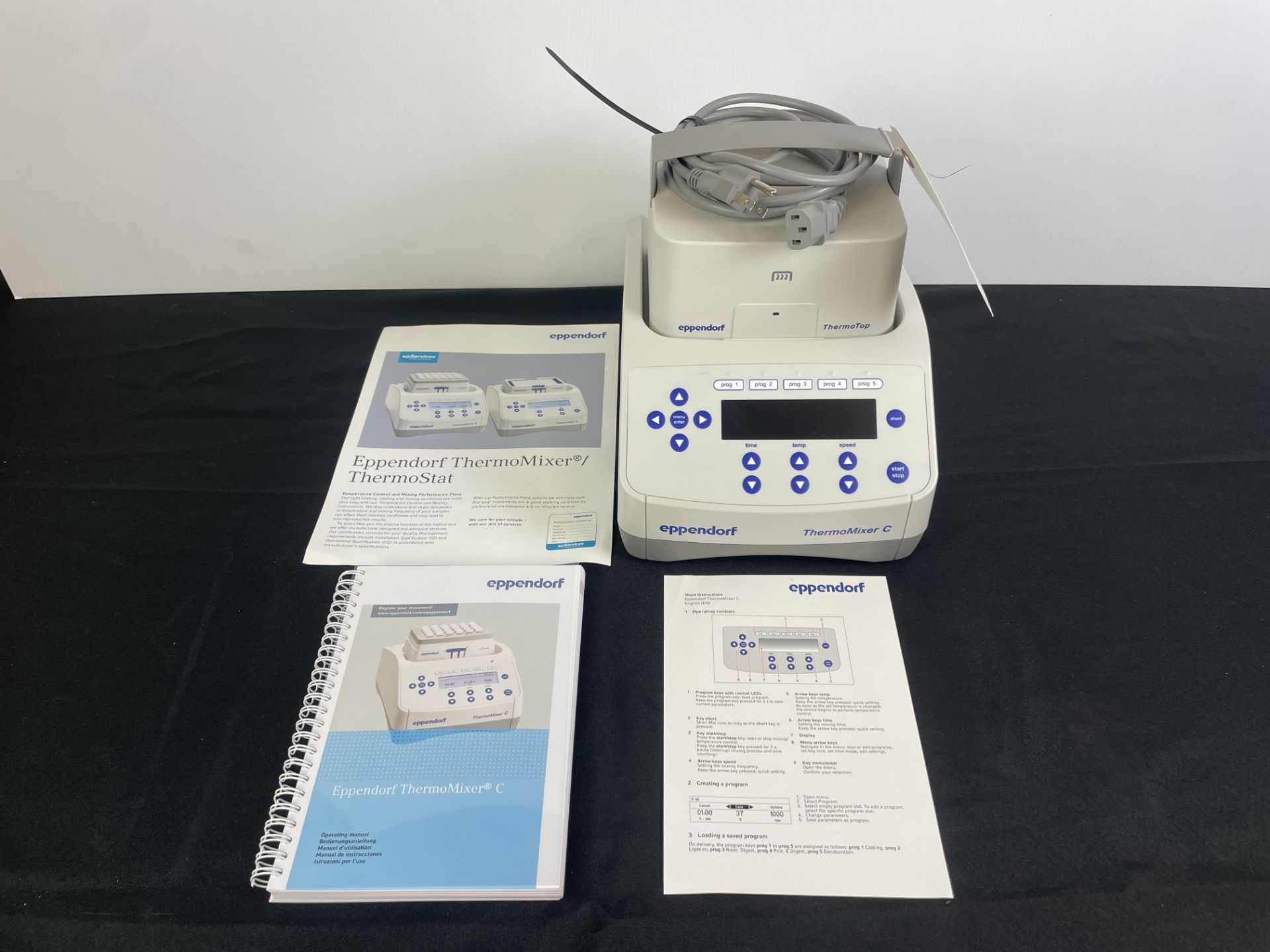 Eppendorf Thermo Mixer #C w/Block, Thermotop & Manuals & Power Cord - Image 4 of 9