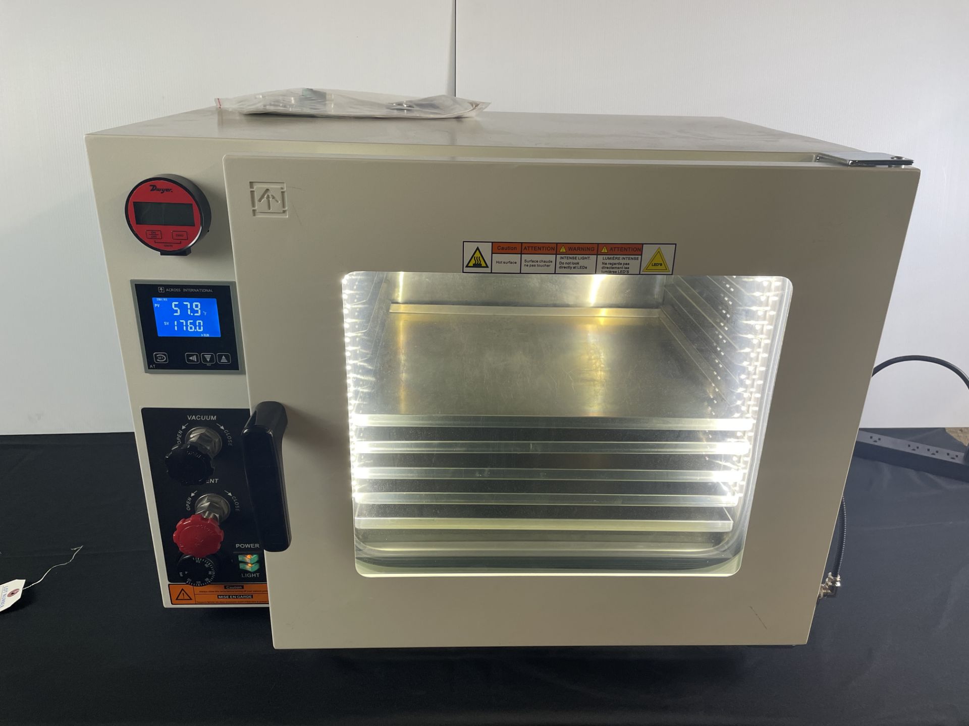 Across International Acutemp Vacuum Drying Oven #AT19 Temp Range to 480 Degrees