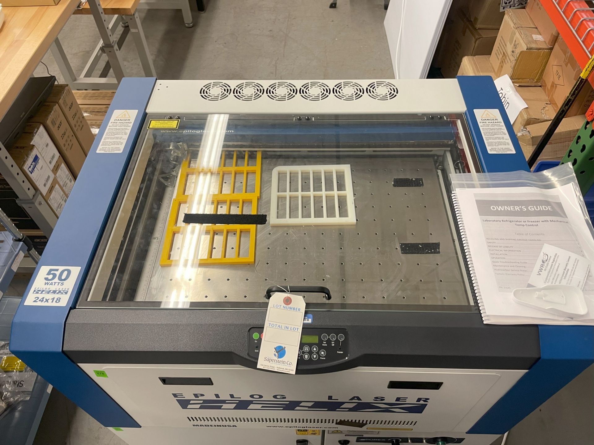 2018 Epilog Helix Laser Engraving Machine #8000, Class 2, 50 Watt, 24" x 18" w/ Manual, Purex Fume - Image 2 of 5