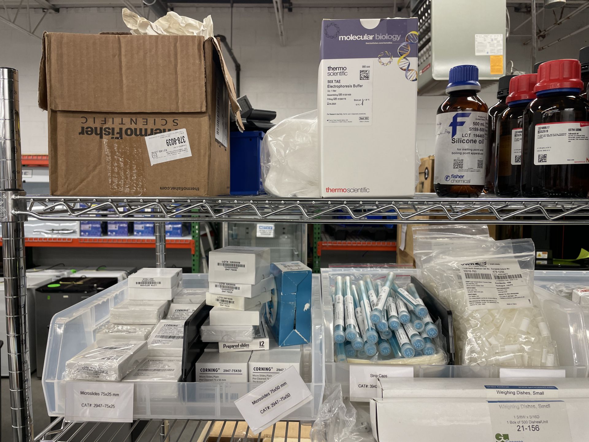 {LOT} Asst Lab Consumables on 1 Section of Erecta Shelving (Shelving Not Included) - Image 2 of 18