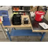 Global Maple Wood Top (1 3/4" Thick) Metal Base Work Bench w/Undershelf & Built in Electrical 5' x