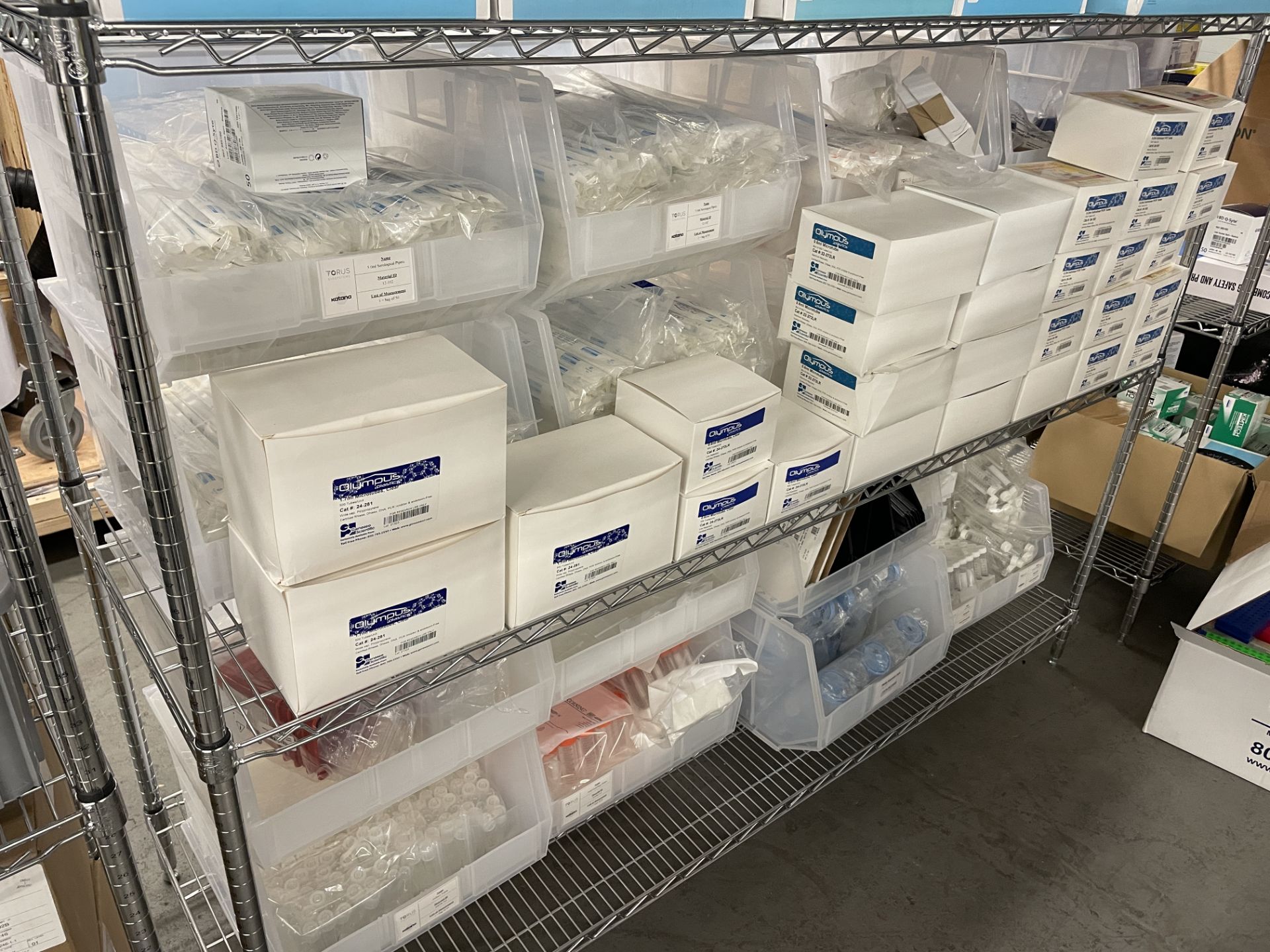 {LOT} Asst Lab Consumables on 1 Section of Erecta Shelving (Shelving Not Included) - Image 3 of 12