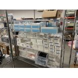 {LOT} Asst Lab Consumables on 1 Section of Erecta Shelving (Shelving Not Included)