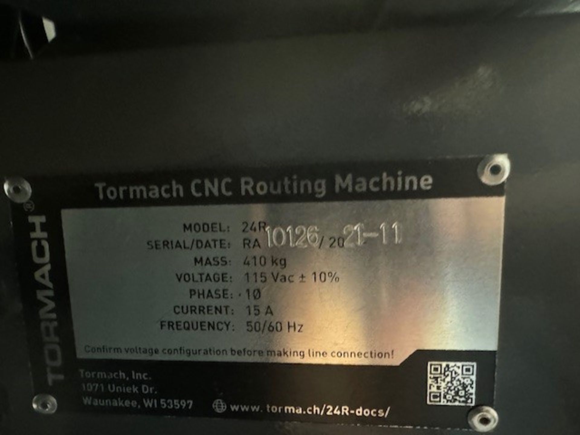 Tormach #24R CNC Router w/X,Y & Z Axis, 10,000 - 24,000 RPM Spindle Speed, 2 HP, Liquid Cooled, ER20 - Image 2 of 17