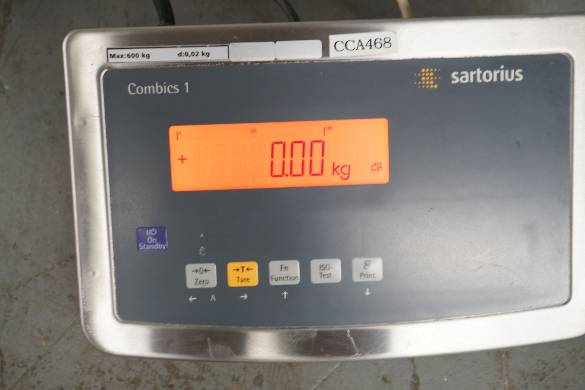 Sartorius Combics1 600Kg Capacity SS Platform Scale w/ Remote Read Out w/ Software - Image 3 of 8