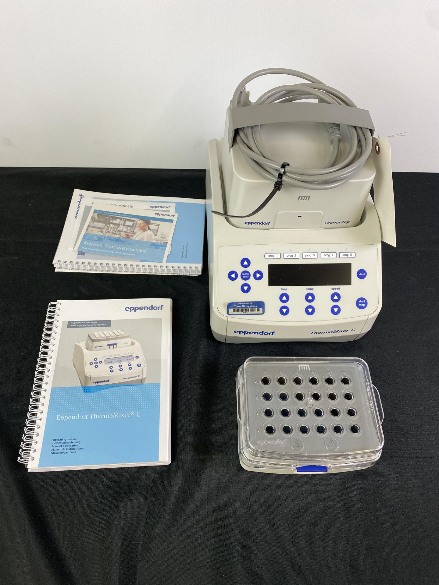 Eppendorf Thermo Mixer #C w/Block, Thermotop & Manuals & Power Cord