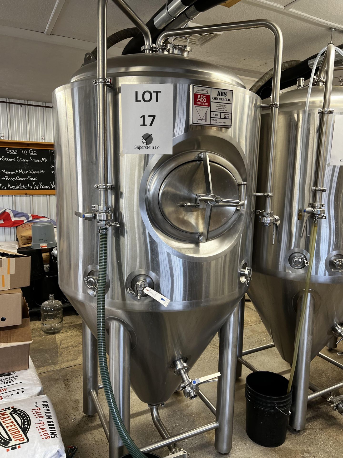 2019 ABS 7BBL Jacketed Fermenting Tank (SEE PICTURE #2 WITH FULL SPEC SHEET)