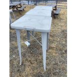 (3) Square Top Metal Cocktail Tables Approx. 24" x 24"