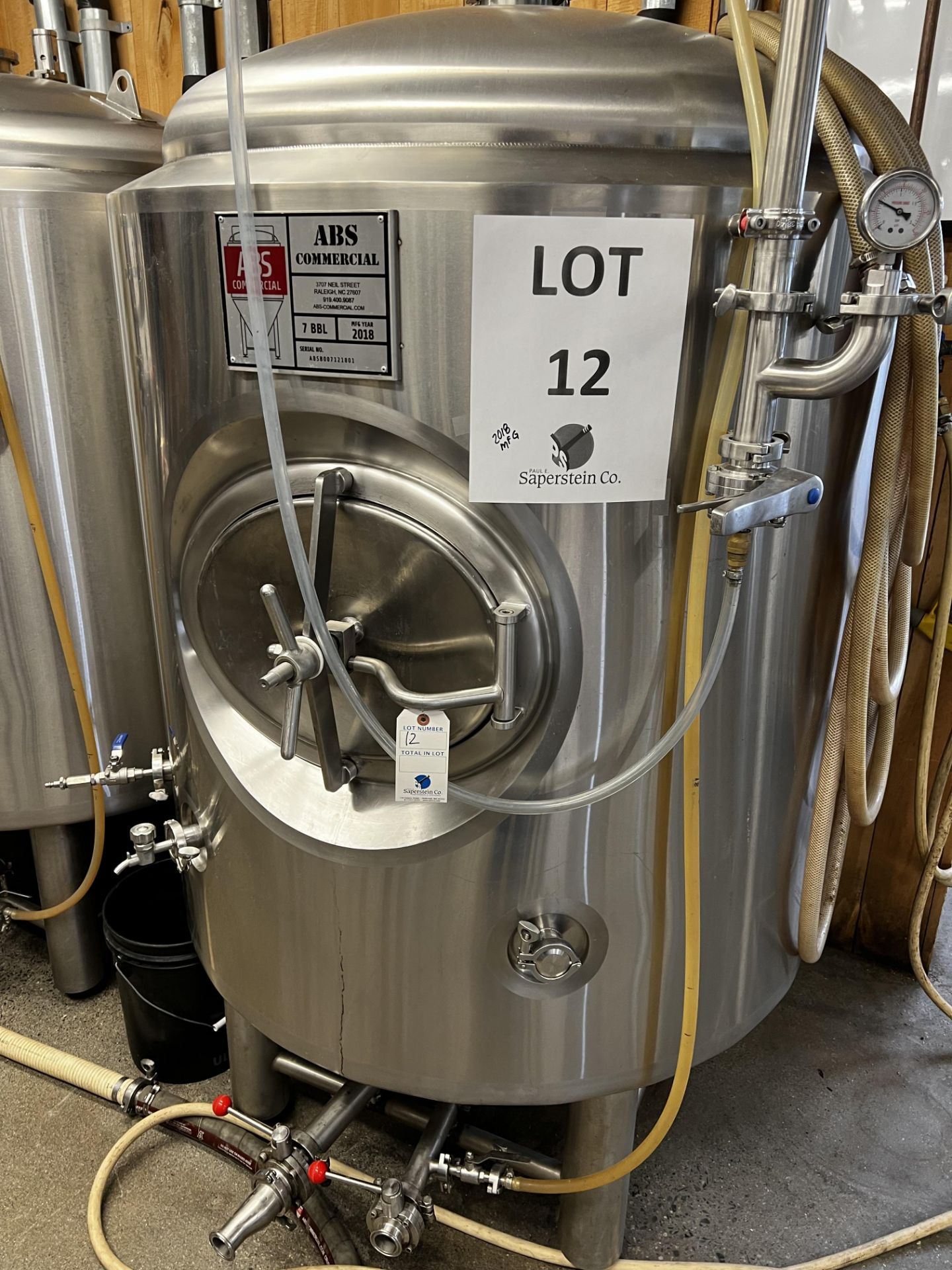2018 ABS 7BBl Jacketed Brite Tank (SEE PICTURE #2 WITH FULL SPEC SHEET) (Located In Lancaster)