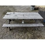 (12) 6' Wood Picnic tables