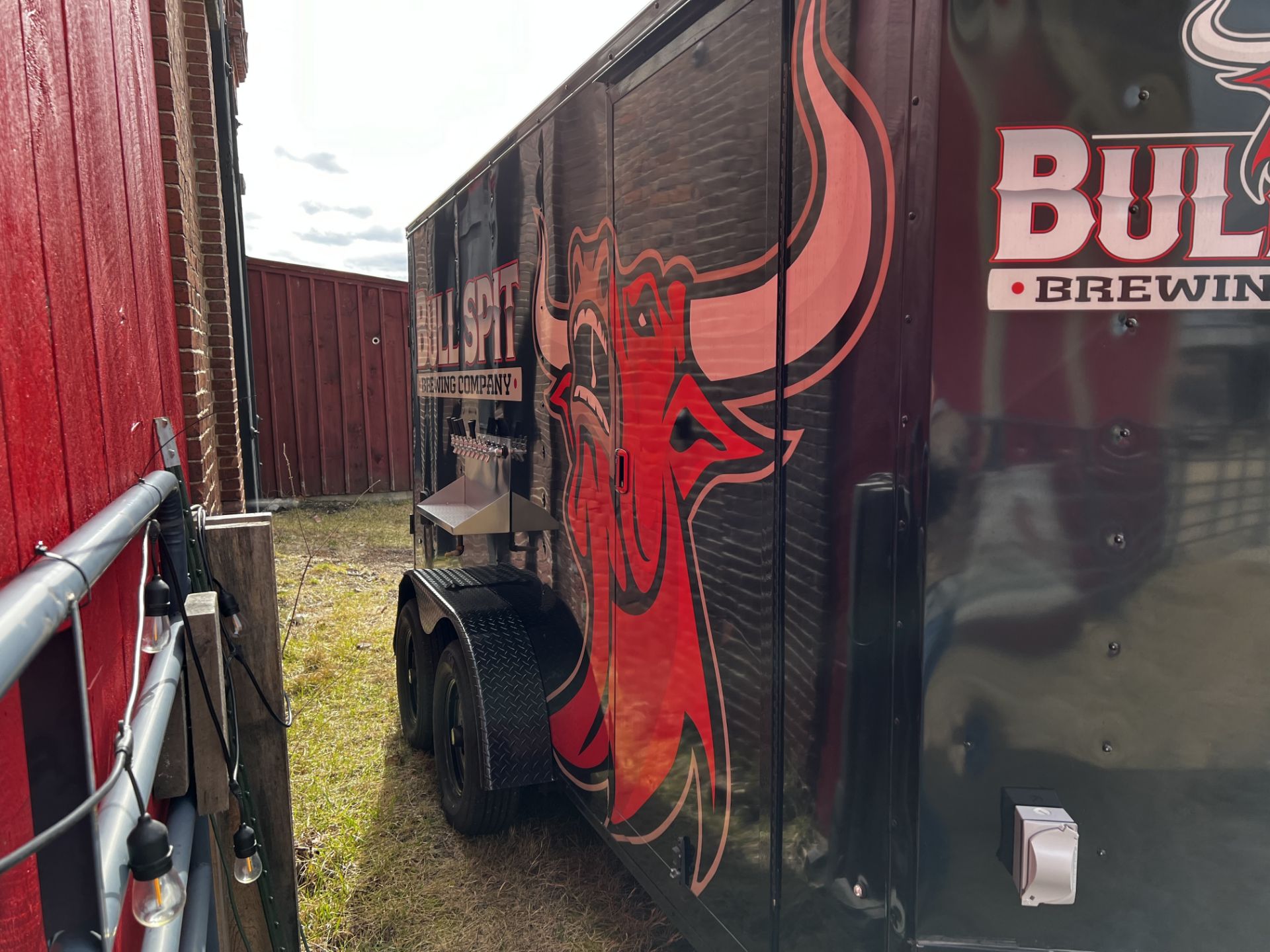 2021 15' V-Nose Tandem Axle Enclosed Trailer w/ Beer Tap Sys, AC, Side Door and Drop Down Rear Door - Image 3 of 8